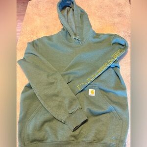 Carhartt Olive Green Men's Sweatshirt Loose Fit Medium